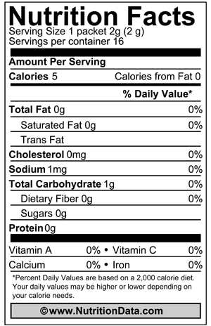 Nutrition Facts - Instant